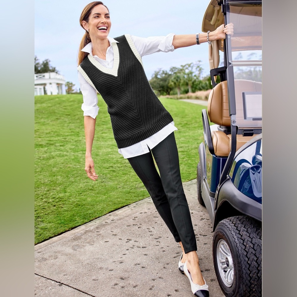 Talbots Portland Pants, NWT, Black, Size 10